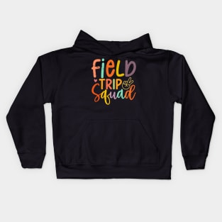 Smile Face Field Trip Squad Retro Groovy Field Day 23 Hippie Kids Hoodie